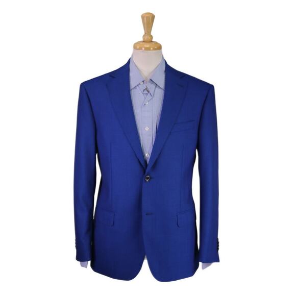 Michael Kors Bright Royal Blue 2-Btn Wool Woven Blazer Jacket 40R - Picture 1 of 9
